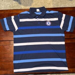 Chelsea FC Striped Polo Shirt men’s XXL Bue official football club
